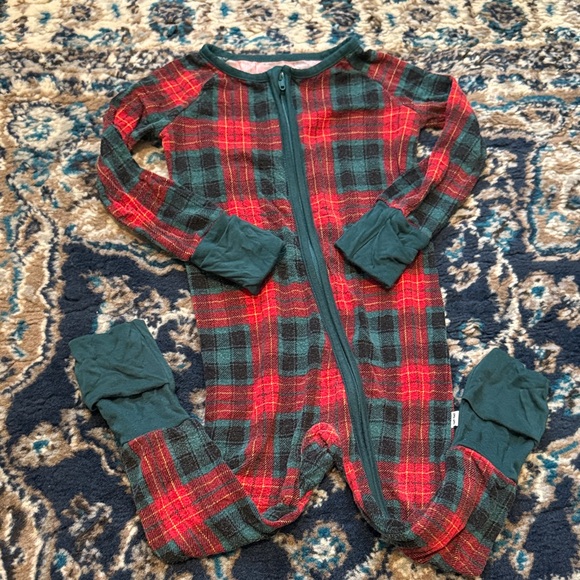 Little Sleepies Tartan Zip Pajamas - Picture 1 of 4